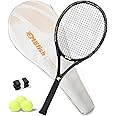 MBFISH Tennis Racket - Super Value Set with Pre-Strung, Comfortable Handle, 27'' Tennis Racquet for Adults, Includes 3 Tennis Balls, 2 Overgrips and 1 Tennis Bag