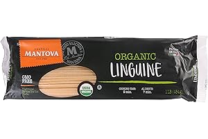 Mantova Italian Organic Linguini Pasta - 100% Durum Semolina Organic Linguine - Product Of Italy, 1 Pound (Pack Of 6)