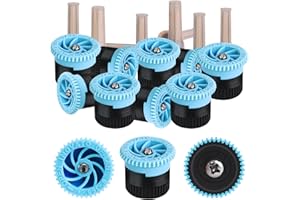 WZFLRUA High Efficiency Variable Arc Nozzle, 10 Pieces Sprinkler Heads Replacement Compatible With Pop Up Sprinklers, 0° - 360° Adjustable Pattern, 6 Foot Spray Distance, Lawn Spray Nozzle (6AN)