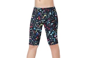 KGKE Boys-Swim-Jammers Youth-Athletic Swimming-Shorts Quick-Dry - with Drawstring Kids Soft Swimsuits UPF 50+