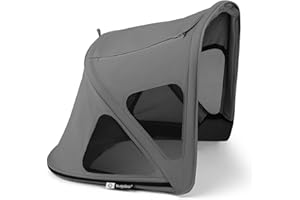 Bugaboo Kangaroo Sibling Seat for Second Child - All-Terrain Single-to-Double Tandem Stroller - Moon Grey