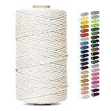 Natural Macrame Cord Colored Macrame Cord