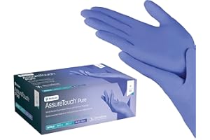 Medicom AssureTouch Pure Nitrile Medical Exam Gloves, Medium 3-Mil 200 Count, Disposable Latex Free Gloves, Powder Free