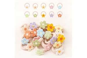 JOYOYO 20PCS 1 Inch Baby Girls Hair Ties with Flower,Soft Elastics Ponytail Holders Hair Accessories for Infants Toddlers Baby Girls