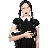 Kangaroo Braided Long Black Wig Women - Black Pigtail Braid Wig - Straight Black Long Girl Wig Accessories For Cosplay, Halloween Apparel Wigs For Adults