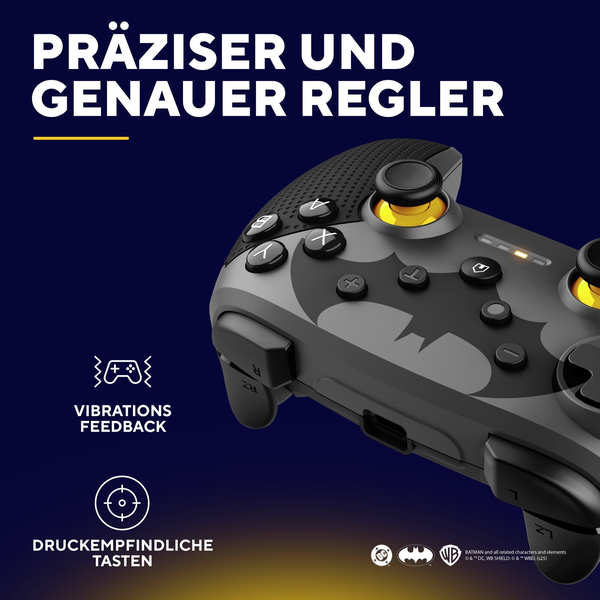 GXTrust 542BM Muta PC & Nintendo Switch Controller Kabellos, Bluetooth/RF/USB, 75% Recycelten Materialien, Aufladbare Batterie, Wireless Gamepad für Computer, Switch OLED/Lite, Android 4