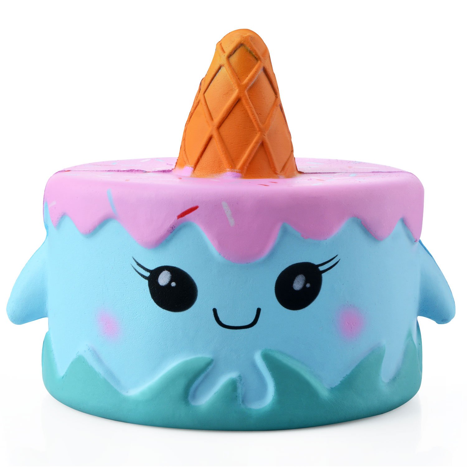 Slow Rising Squishies,ASDOMO 14CM Simulation PU Slow Rebound Unicorn Narwhal Mermaid Cake - Random Color 1PCS