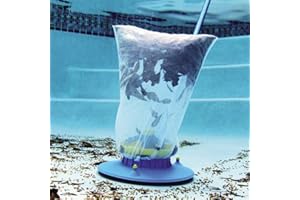DUDNJC Swimming Pool Leaf Vacuum Head Kit, 15 in Large Pool Leaf Sucker with Brush with Filter Fine Mesh Bag Pool Cleaner for