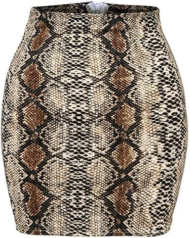 womens snake print skirt