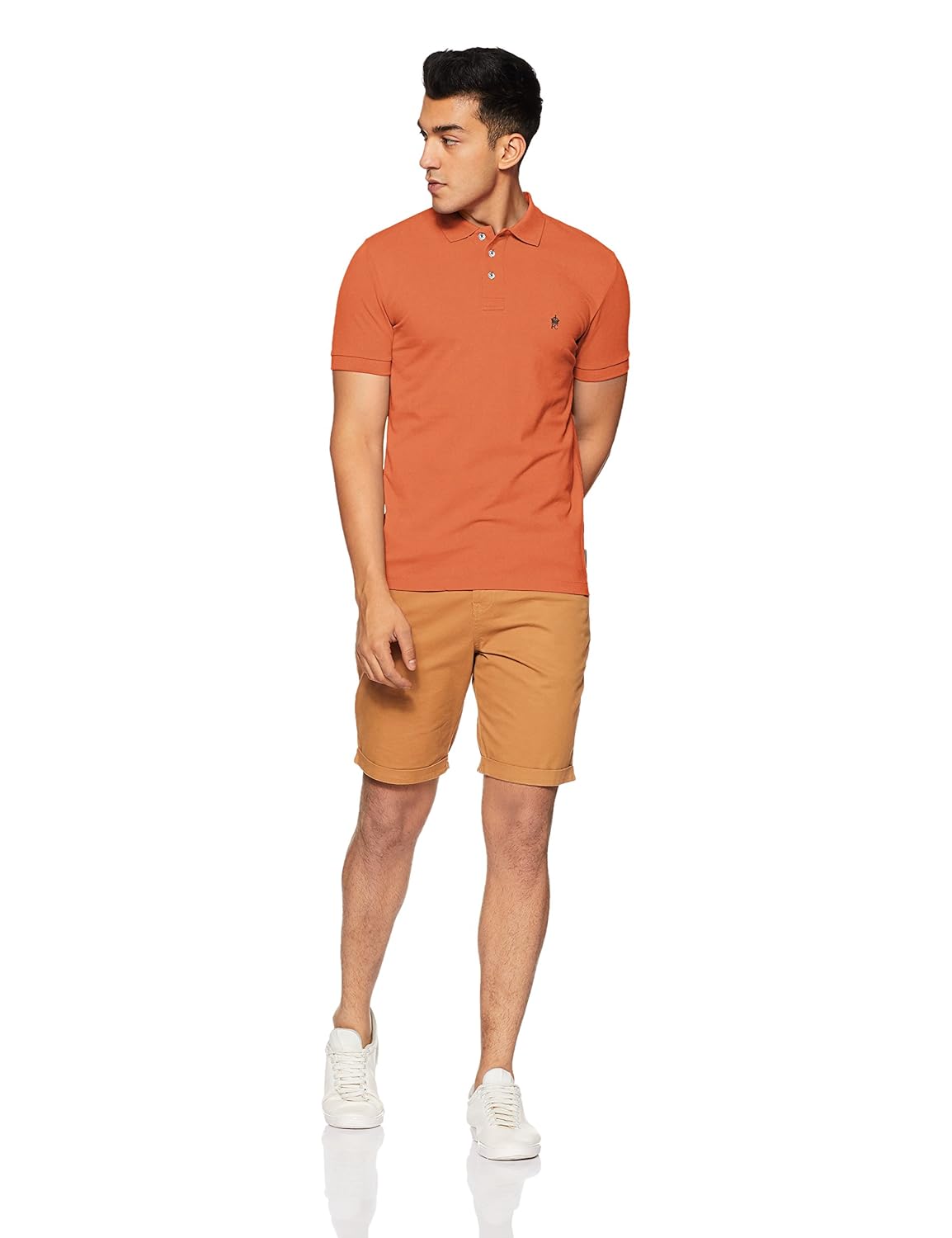 fresh connection men's solid slim fit polo