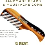 Kent A81T Beard Moustache Comb Fine Tooth 73mm Cellulose Acetate Pocket Grooming view 4