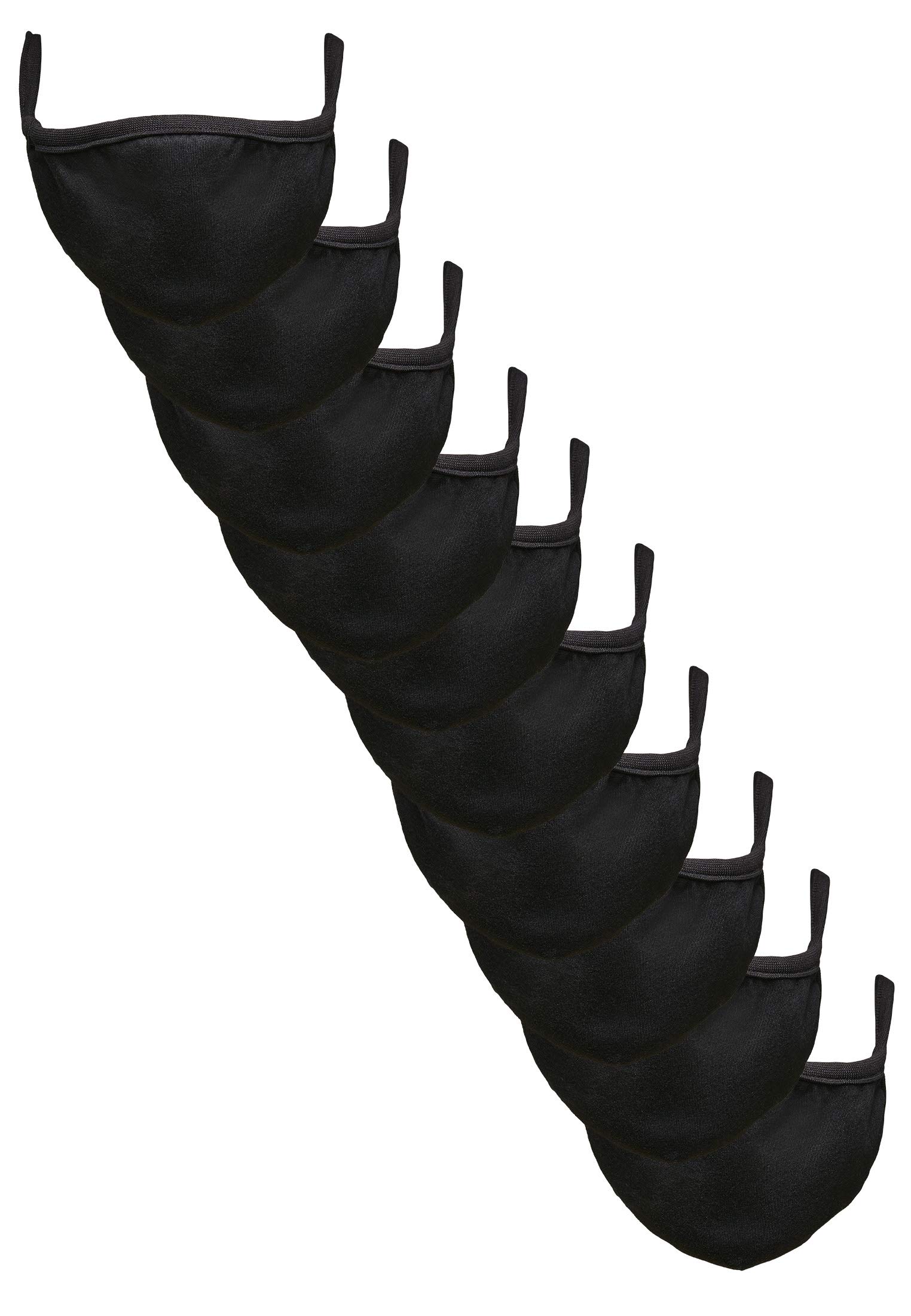 Build Your Brand Cotton Face Mask 10-Pack Reusable Face Mask for everyday use, Unisex Cotton Face Mask, Breathable Mouth & Nose Mask, Washable, Plain Colour, One Size, Quantity: 10