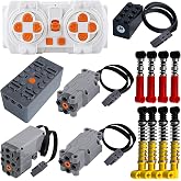 Leleopodo 14-in-1 Power Functions Motor Set with Rechargeable Battery Pack | Standard size, safe and non-toxic, low noise, wire cover tough and durable, and excellent craftsmanship, beautiful gift box