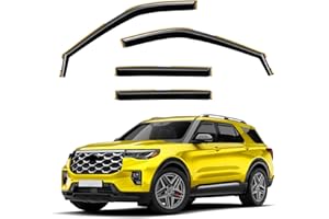 DEEJECSUN in-Channel Window Visors Rain Guards Fit for Ford Explorer 2020 2021 2022 2023 2024 Extra Durable Window Deflectors Vent Shades Visors Exterior Car Accessories - 4 pcs