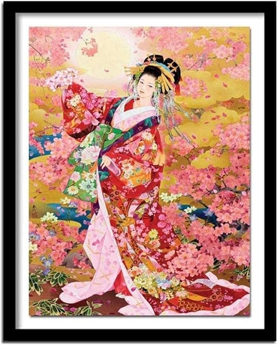 Stamped Cross Stitch Kits Adults BeginnerJapanese Kimono wDIY