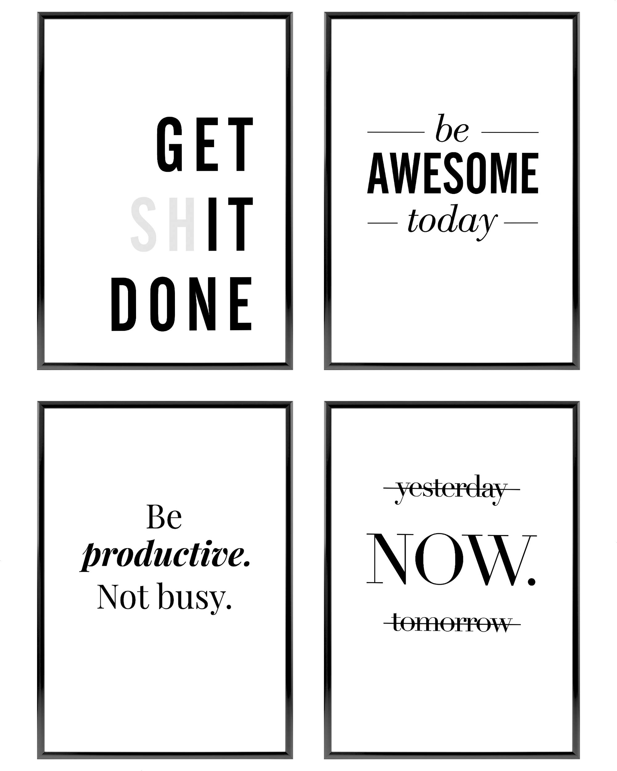 Heimlich Set of Posters - UNFRAMED - Premium Prints - 4 x A3 (30x42cm) Posters without Picture Frames - Wall art Set Motivation — image 1