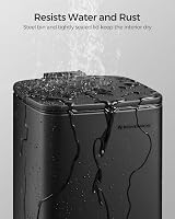 SONGMICS Kitchen Bin 6 L Steel Pedal Trash Can with Inner Bucket Ink Black view 4