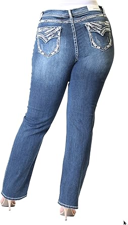women's plus size jeans with rhinestones