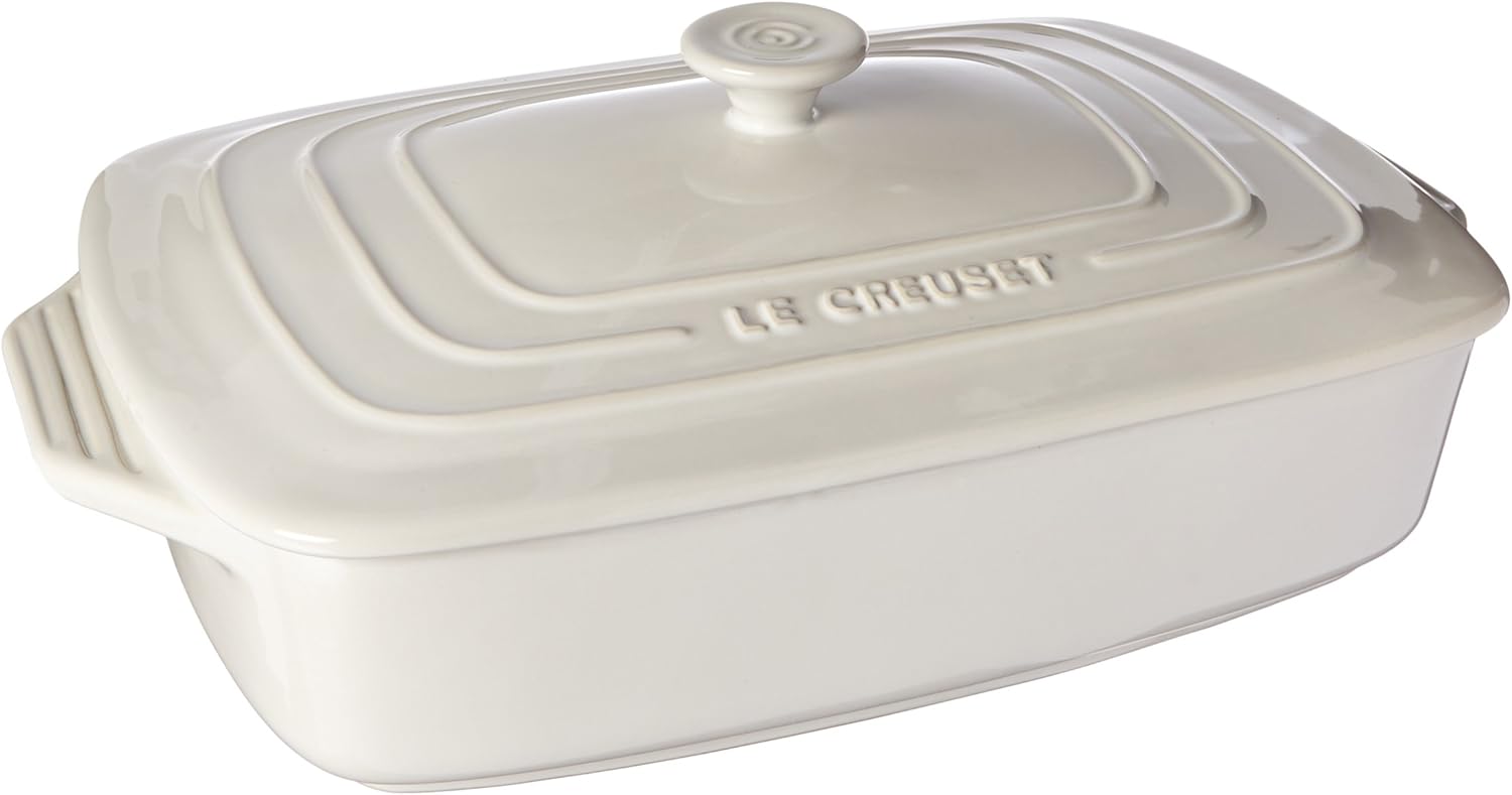 Le Creuset Stoneware Covered Rectangular Casserole, 3.5 qt