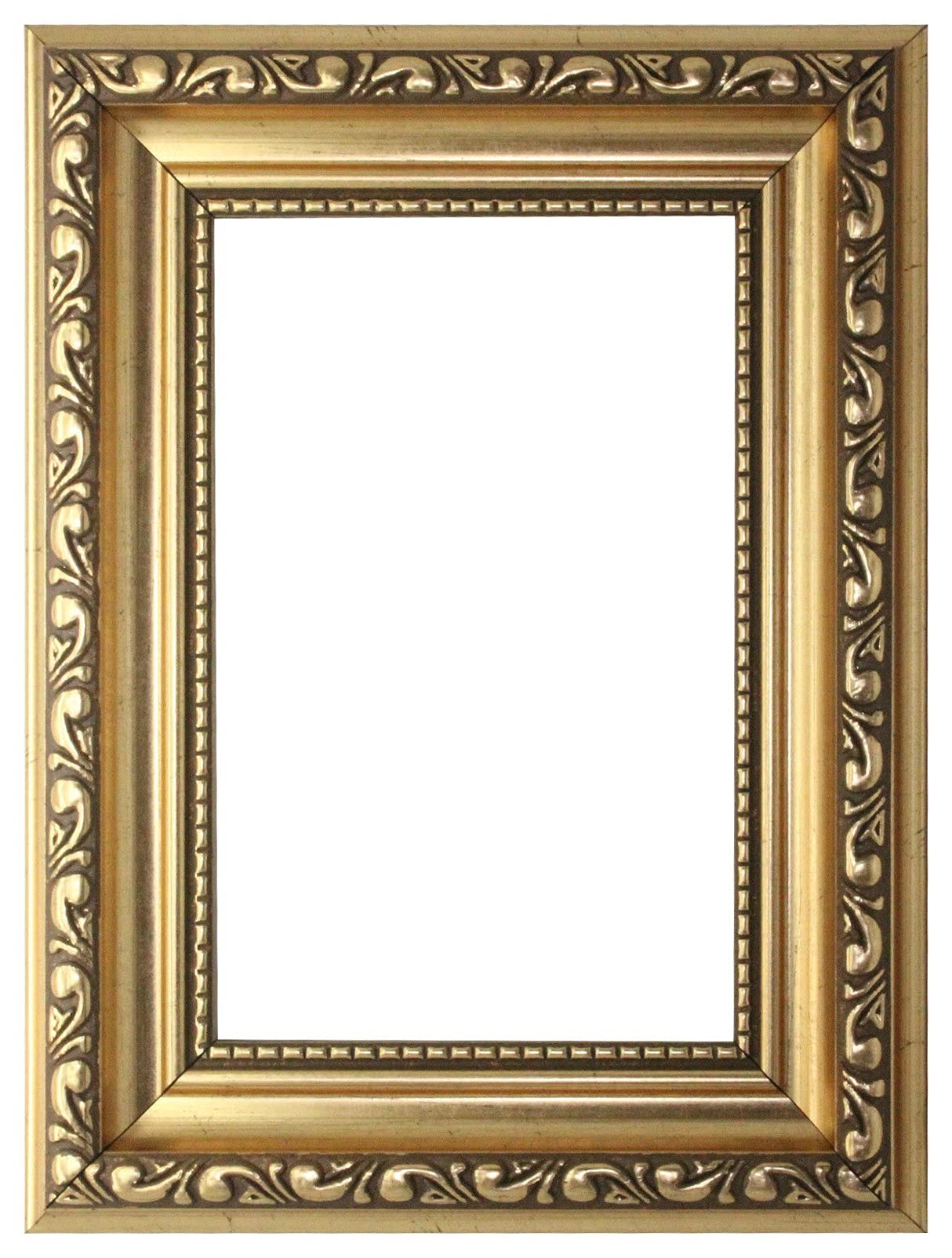 Gold - A3 Ready to hang Ornate Shabby Chic Picture/Photo/Poster frame with High Clarity Styrene Shatterproof Perspex Sheet & MDF backing board - FBA - oscf-2-gld-A3