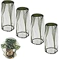 4 Pack Head Net Face Netting Neck Cover Protecting Netting for Outdoor Hiking Camping Climbing Walking