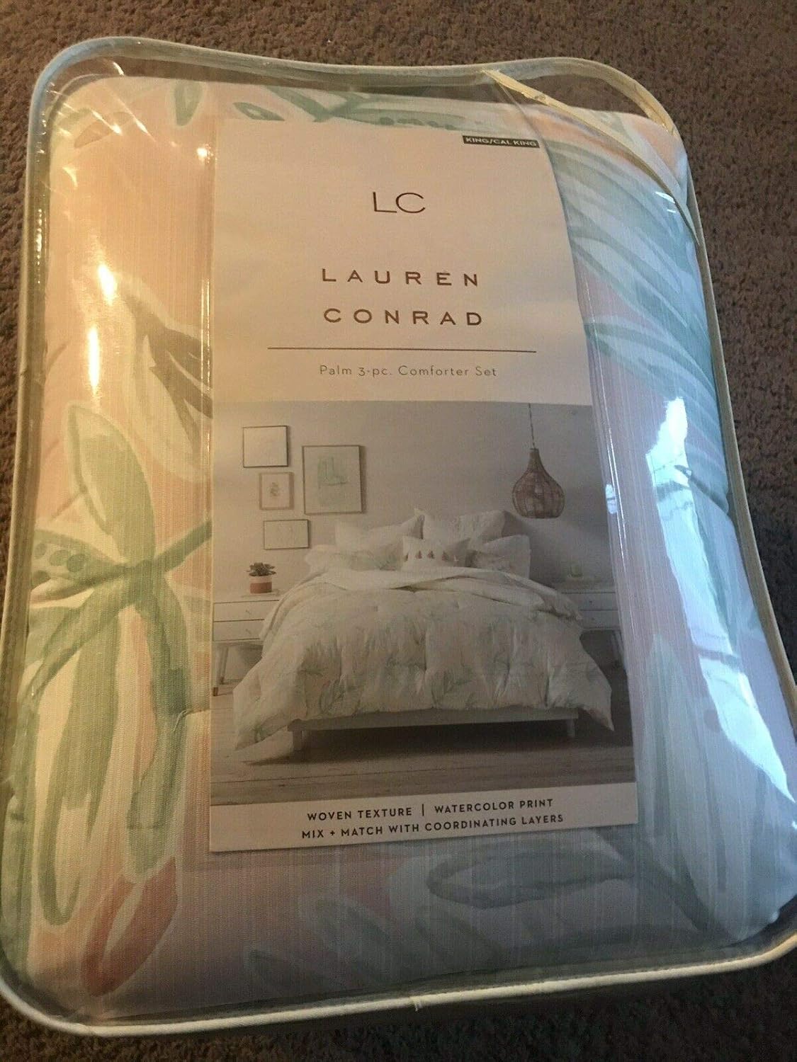 Amazon Com Lc Lauren Conrad 3 Pc Palm Comforter Set King Ck
