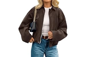 kipfall Womens Faux Suede Jackets Fall Fashion Outfits Coat Winter Clothes Open Front Cropped Jacket