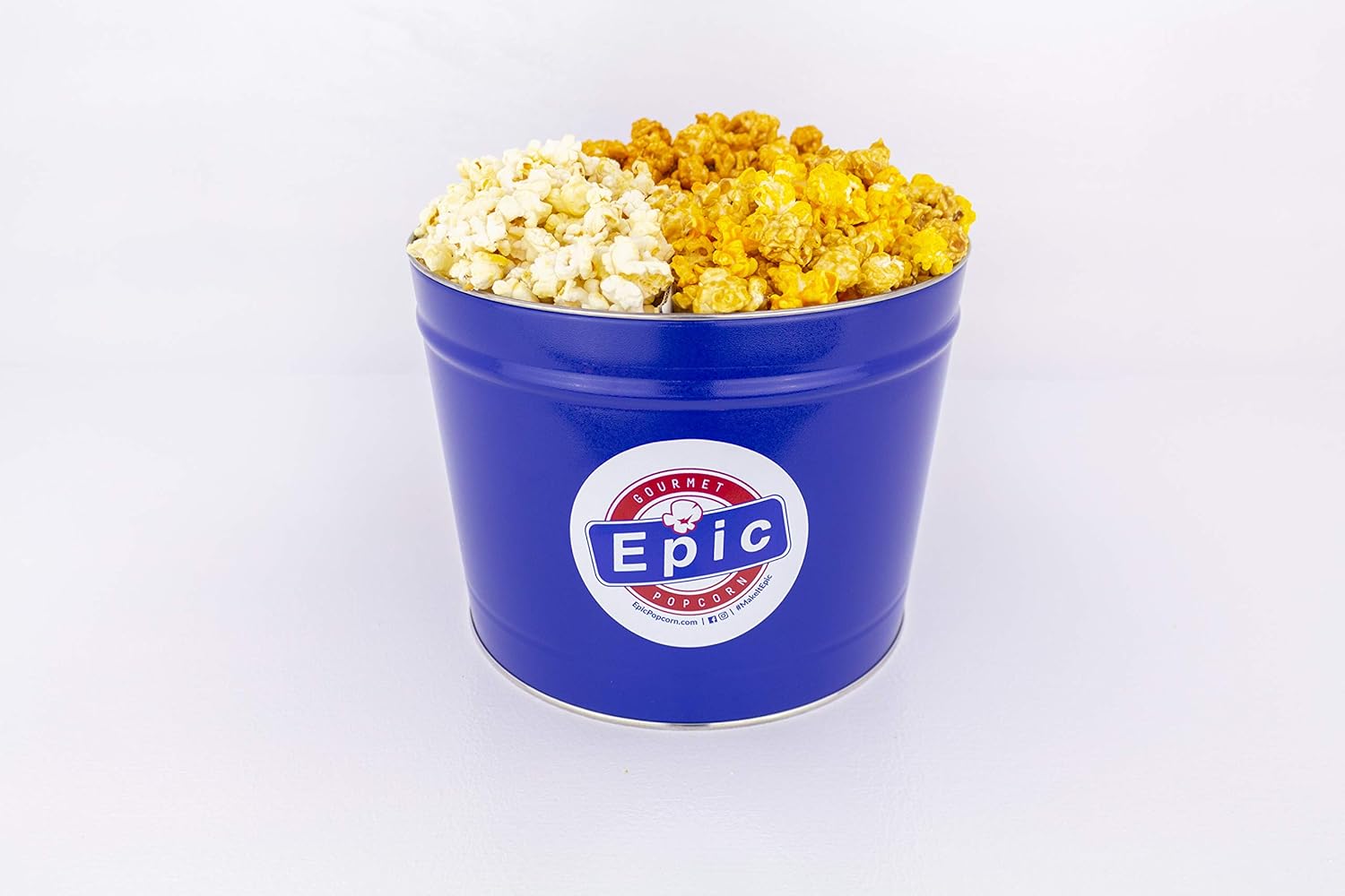Epic Gourmet Popcorn 2 Gallon Tin Classic Trio Including
