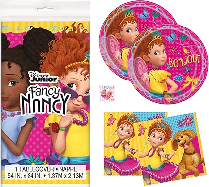 Amazon Com Fancy Nancy Birthday Party Supplies Set Tablecover