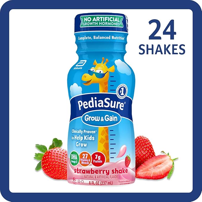 PediaSure Nutrition Drink, Strawberry, 8-Ounce Bottles (Pack of 24