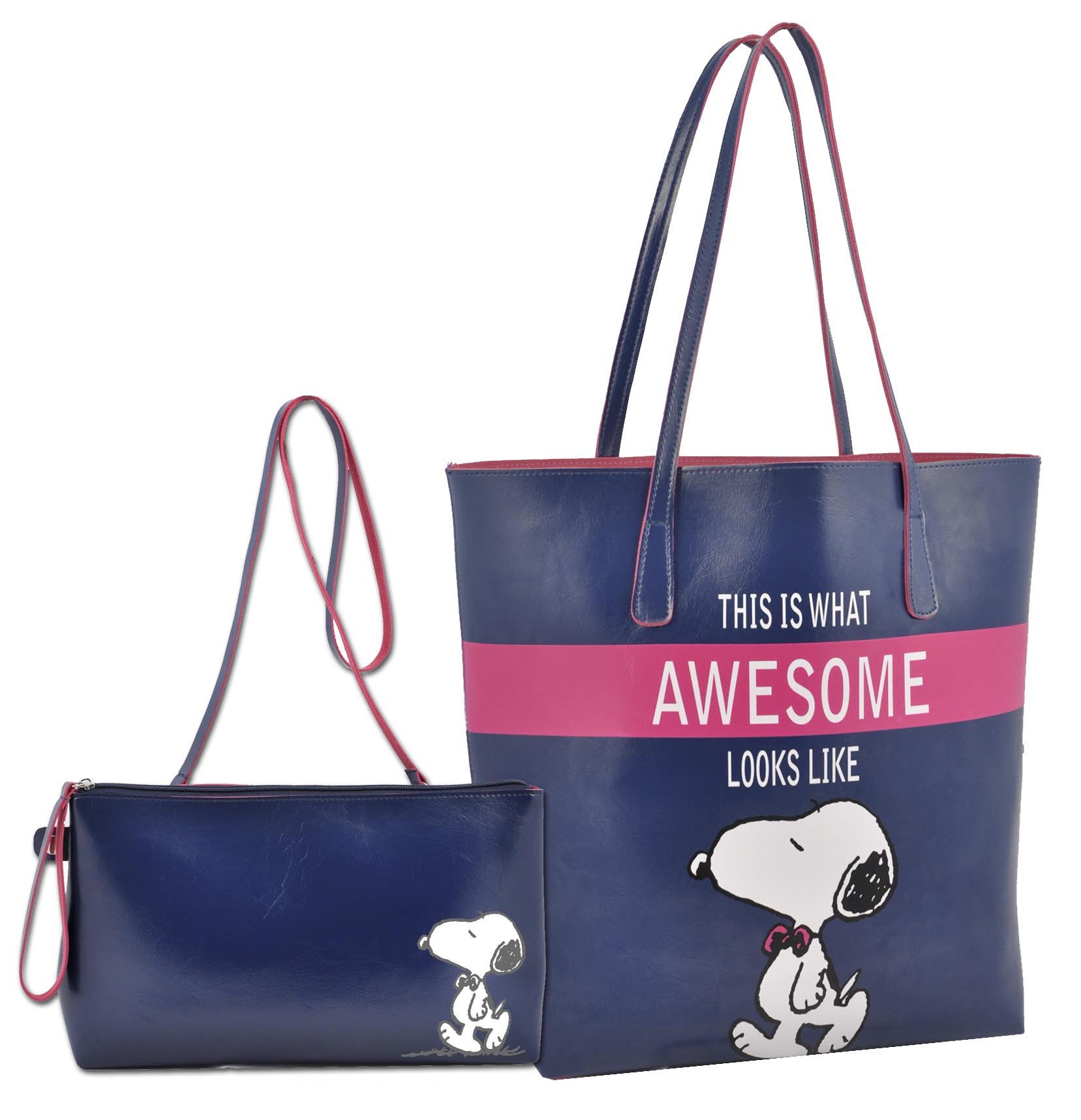 Coriex Peanuts Medium Tragetasche + Beutel Children's Sports Bag, 38 cm, multicolored (Blue) - P93241 BL