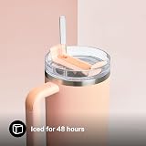 Stanley Quencher H2.0 FlowState Tumbler 1.2L Orange Cream - Cold 11h Ice 48h view 4