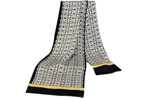 Lonxu Fashion Mens 100% Silk Long Scarf/Cravat Scarives Double Layer
