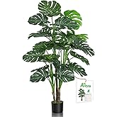 Aveyas 54'' Tall Large Artificial Monstera Deliciosa Plants, 4.5 Feet Faux Swiss Cheese Floor Plants Fake Tropical Silk Tree with Pot for Indoor Outdoor Office House Living Room Home Decor