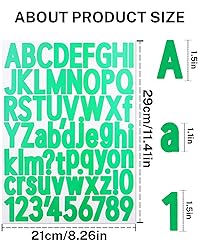 1 1/2 Inch Letter Stickers, 544 Pieces Alphabet