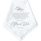 Daughter Wedding Gift | Personalized Wedding Handkerchief Gift for Daughter from Mom, Dad, Parents | Bridal Shower Gift for Bride | Bride Gift from Mom