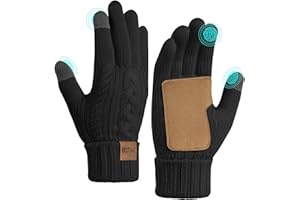 HRUTANE Womens Touch Screen Gloves Winter Warm Fleece Lined Gloves Elastic Cuff Texting Mittens Gifts