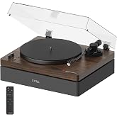 AudioSource All-in-one Turntable Vinyl Record Player, Bluetooth Streaming | 120 Watt|2.1 Channel Speaker System|Built-in Subwoofer|High Desity Wood Cabinet|Patented Accoustic Isolation For More Bass