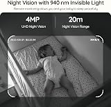 BOIFUN 4MP WiFi Baby Monitor 5.5 inch Screen 360° PTZ Night Vision view 9