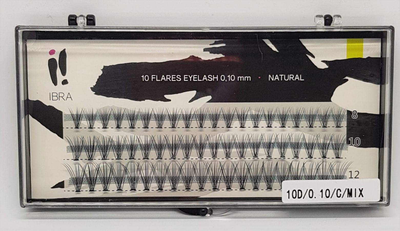 False Eyelashes "Naturals" Knot 0.10-C-MIX IBRA Makeup Fake Lashes Individual Lashes Naturals Natural Long C Profile Eye Makeup Eyelashes