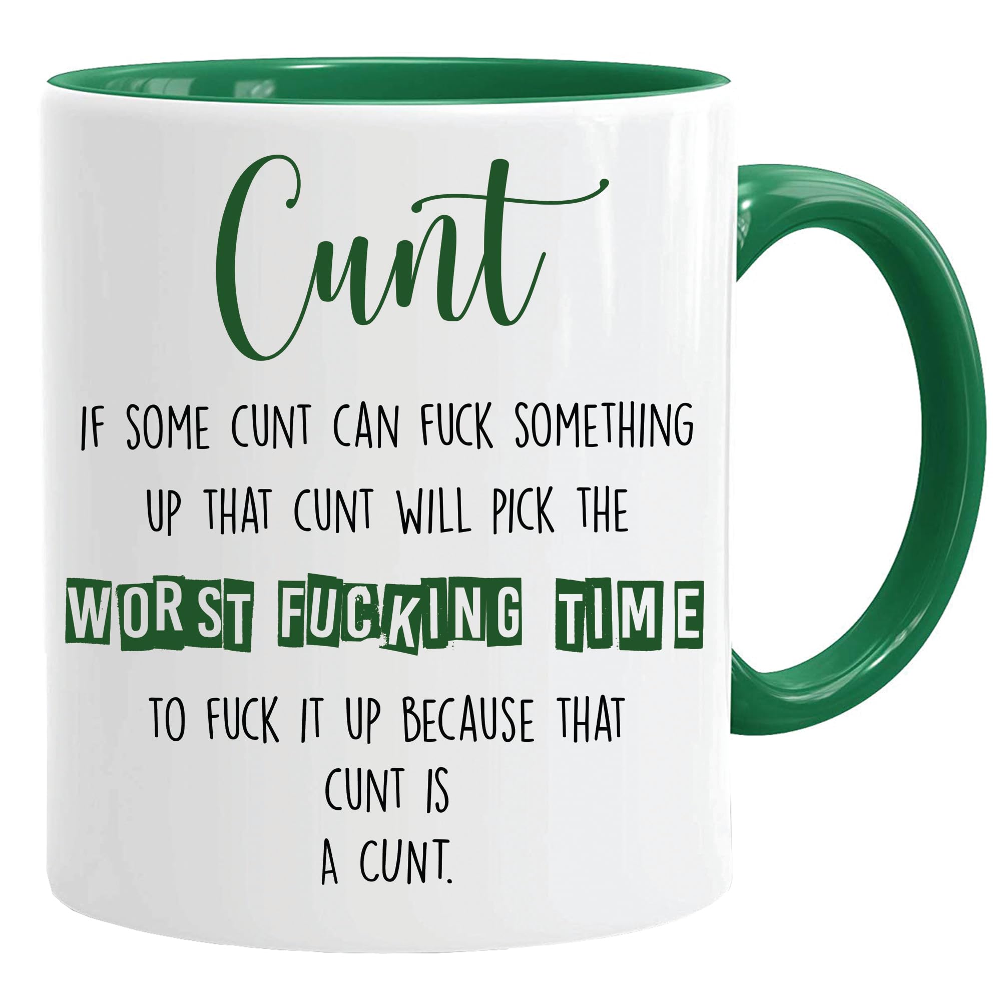Rude Mug | C UNT |Funny Mugs for Men and Women | Sarcastic Slogan Gifts | Adult Humour Rude Gift Cup | Joke Mug | Secret Santa Gift
