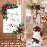 N&T NIETING Artificial Flowers Red Roses 50 Pcs Real Touch with Stems DIY view 4
