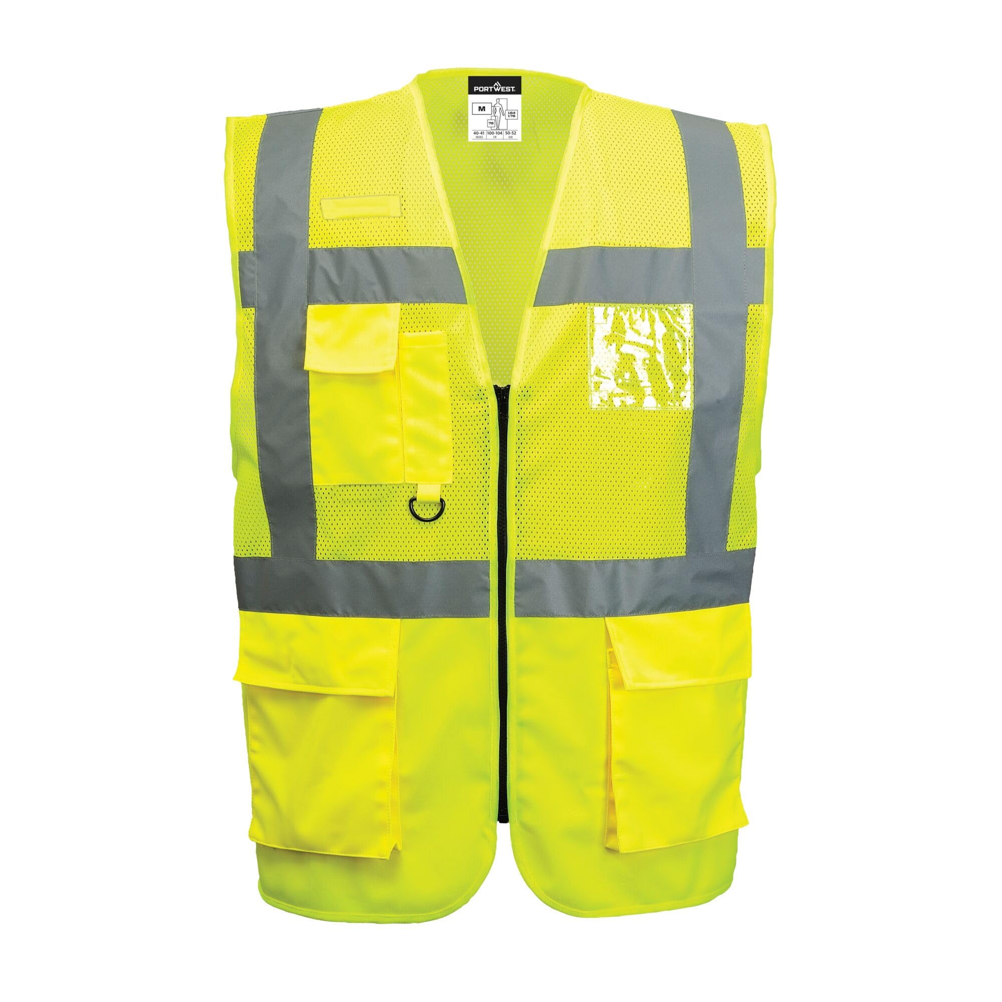 Portwest C496YERXS Madrid Executive Mesh Vest, X-Small, Yellow