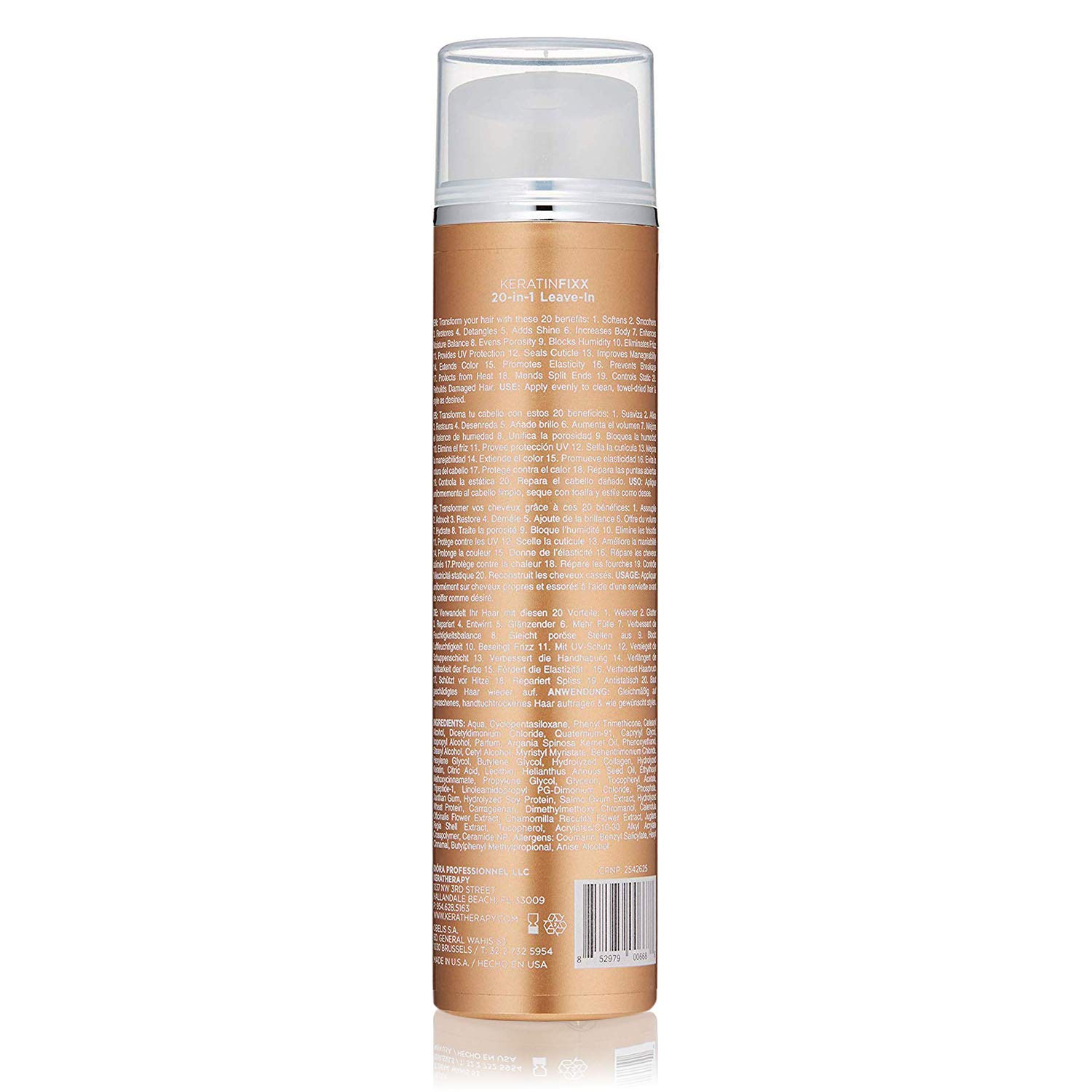 KERATHERAPY Keratin Infused Keratinfixx 20-in-1 Leave-in, 4.2 fl. oz., 125 mL: Premium Beauty
