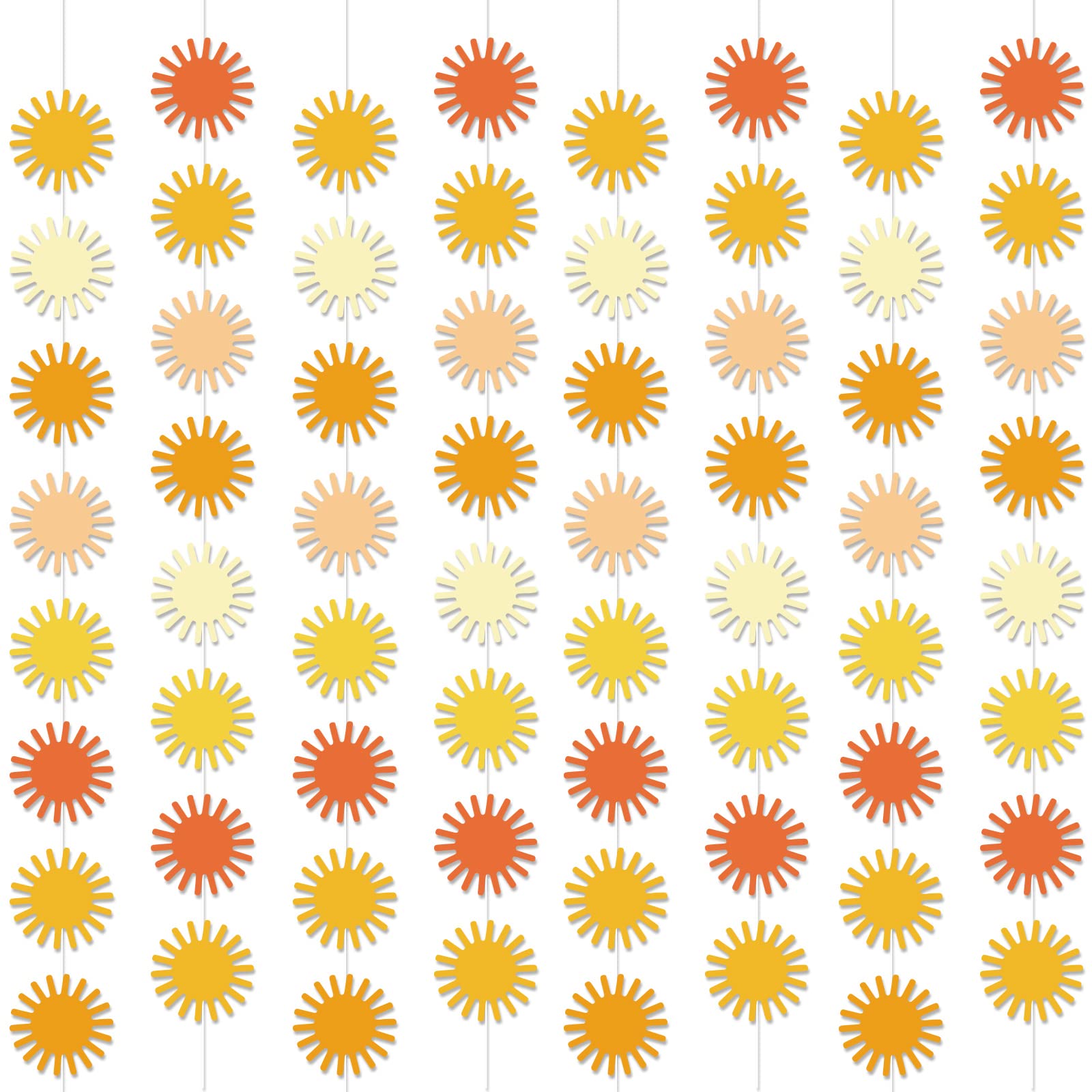 Photo 1 of 12 Pcs Boho Sun Garland First Trip Around The Sun Party Decorations Muted Sun Banner Kit Hippie Hanging Swirl for Aesthetic Indoor Outdoor 1st Birthday Baby Shower Girl Boy Favor Party Supplies Decor
