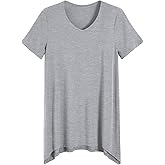 Latuza Women's Viscose Loungewear Short Sleeves Tunic T-Shirt