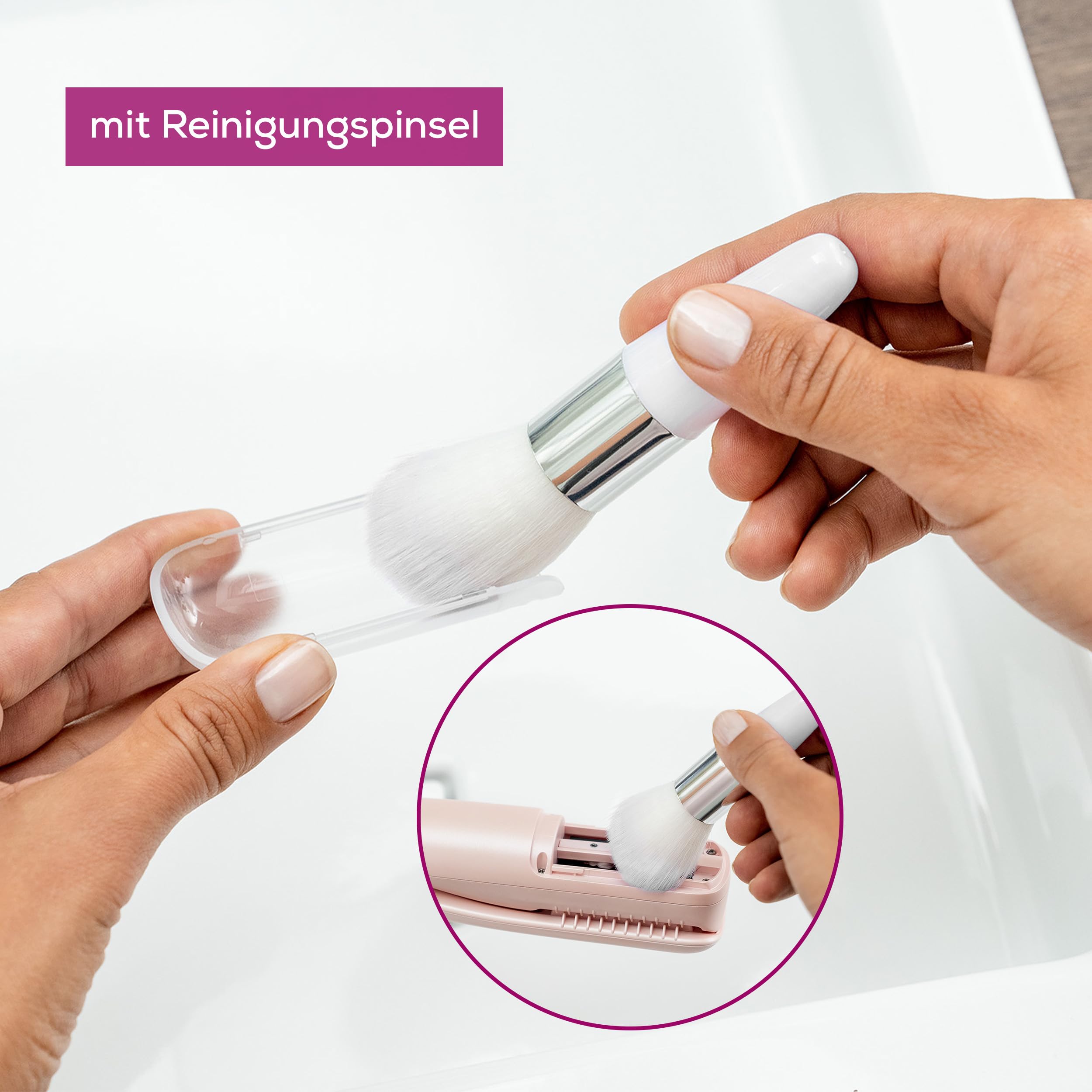 Beurer HT 22 Split End Remover, Removes Split Ends and Broken Hair Ends Quickly and Effectively, No Length Loss for Healthy Hair, with LED Display, 2 Hours Battery Life, Pink