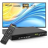 Blu-ray DVD Player Full HD 1080p with Dolby Digital, TrueHD and DTS Audio | DVD Upscaling, Region A Blu-ray &amp; Region 1 DVD Support, 128GB USB Playback, NTSC/PAL, HDMI AV Coaxial Output, Cable Included