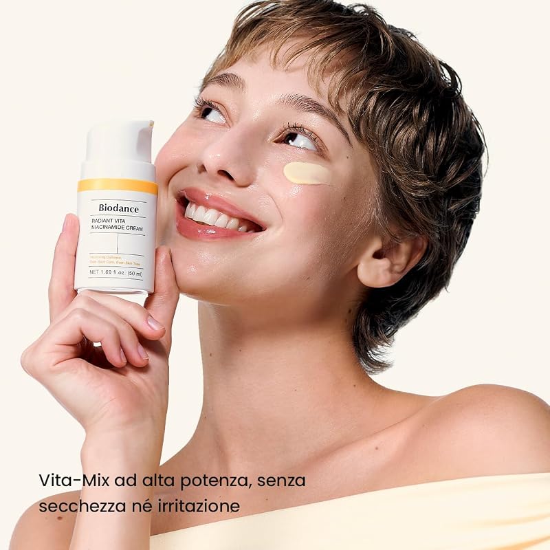 Crema Viso Radiant Vita alla Niacinamide - Illuminante e Anti-Macchie - Correttore Macchie Scure e Idratante - Skin Care Coreana per Tutti i Tipi di Pelle - Idea Regalo Donna - 50ml
