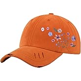 Flower Baseball Hats for Women Embroidered Floral Cap for Womens Ladies Trendy Funny Cut Female hat